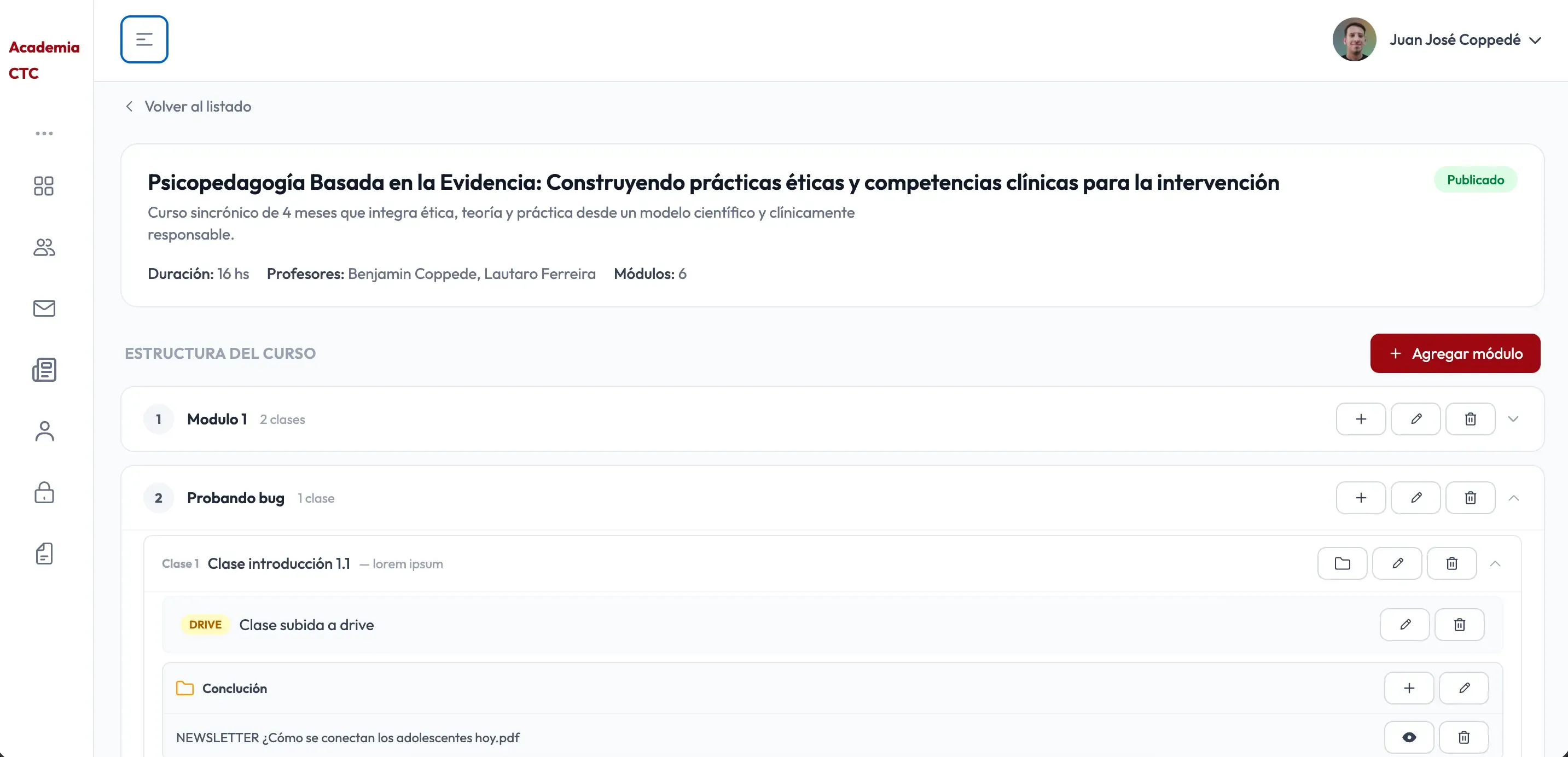 Content Management System — captura 2